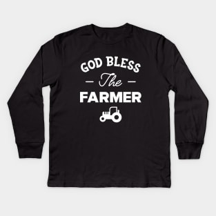 Farmer - God Bless the farmer Kids Long Sleeve T-Shirt